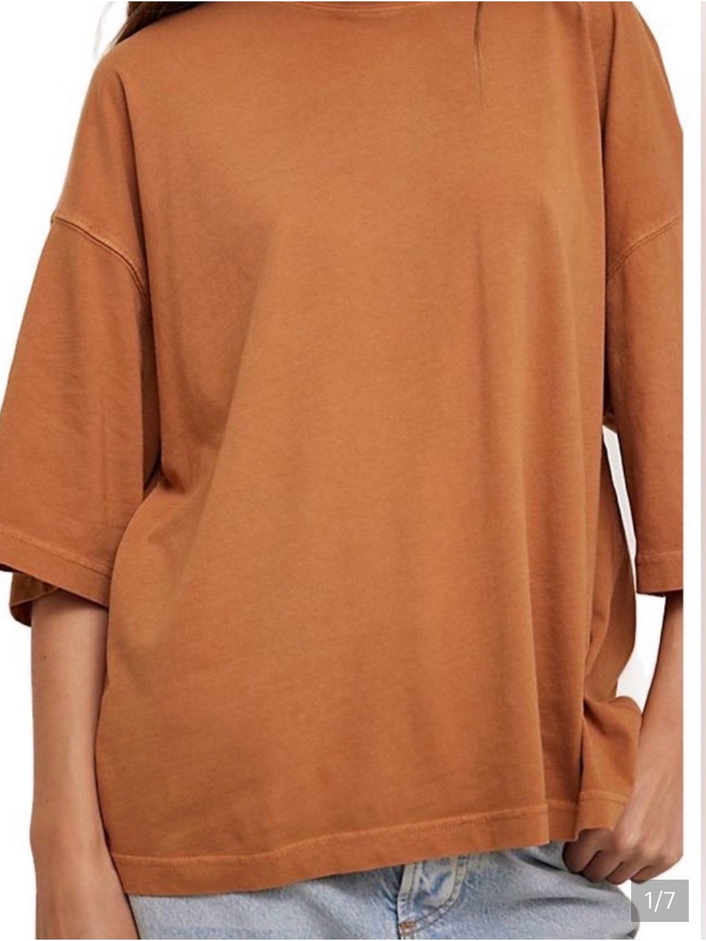 Free People We The Free Oversized Tee in Meercat